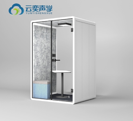 Средний размер Meeting Pod для конференций Двойной стенд с мебелью и диваном
